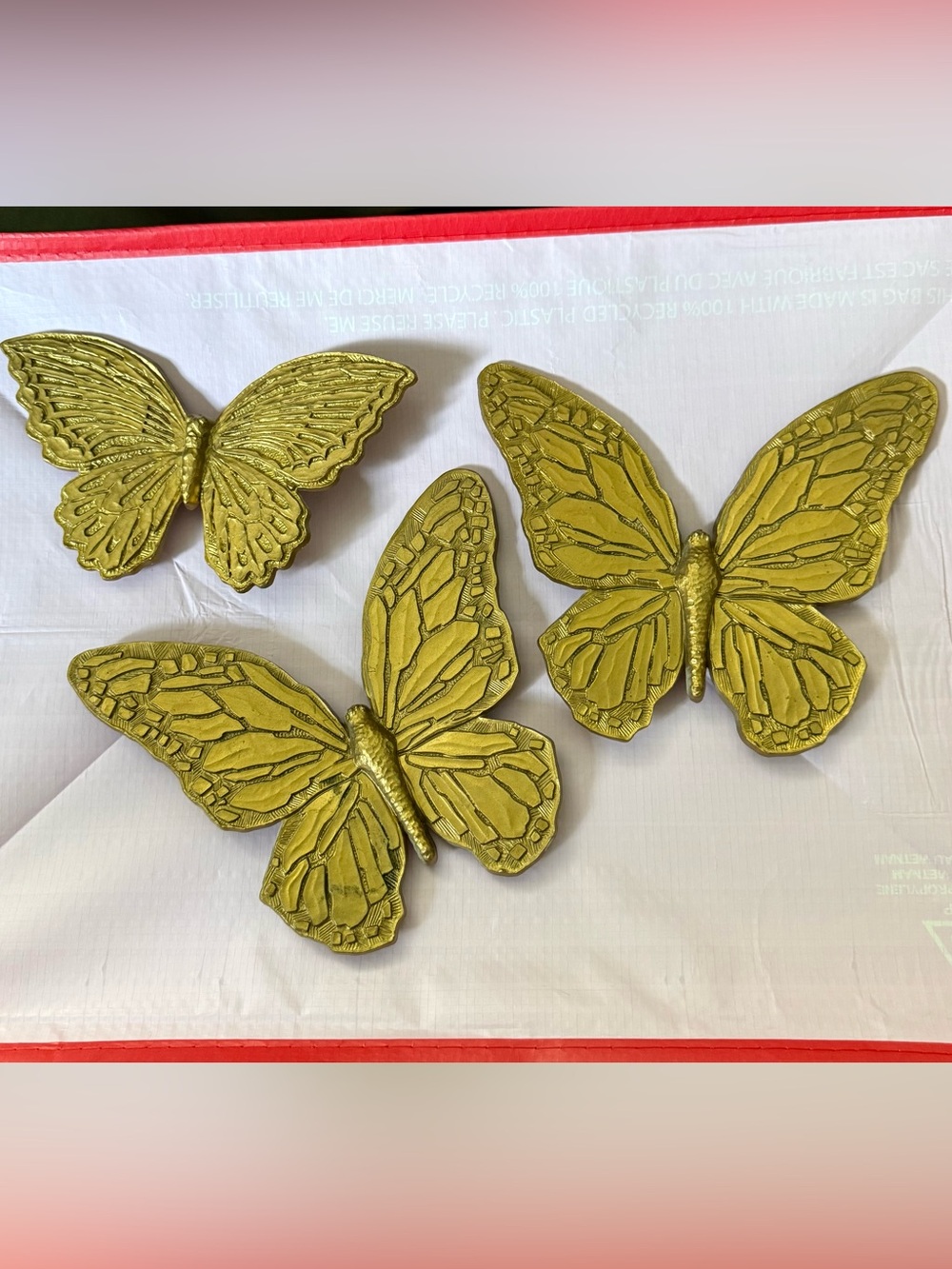 Vintage Butterfly Wall Hangings MCM
1971 Homco Plastic set-3
 Made in USA  OSP